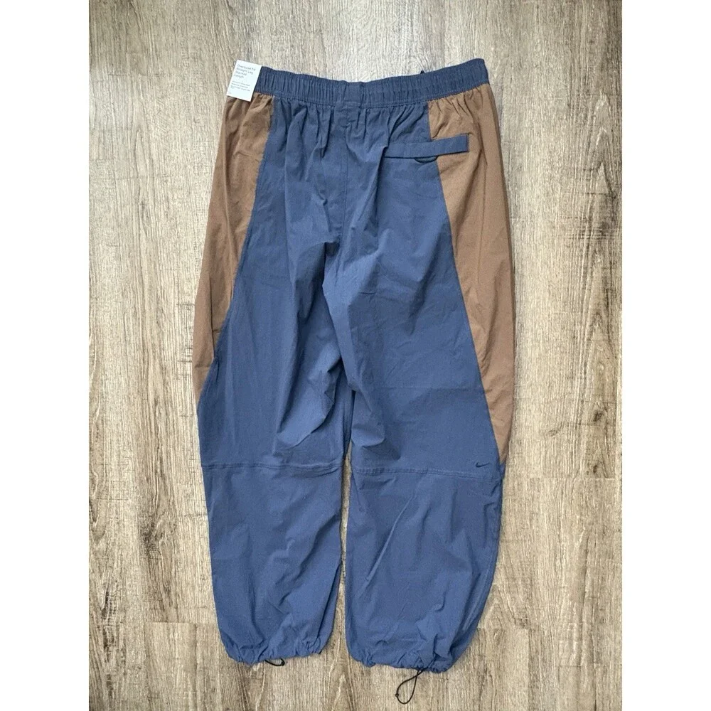 Nike Tech Woven Oversized Stacked Pants Blue Brown Men’s Sz Large IH8466-437